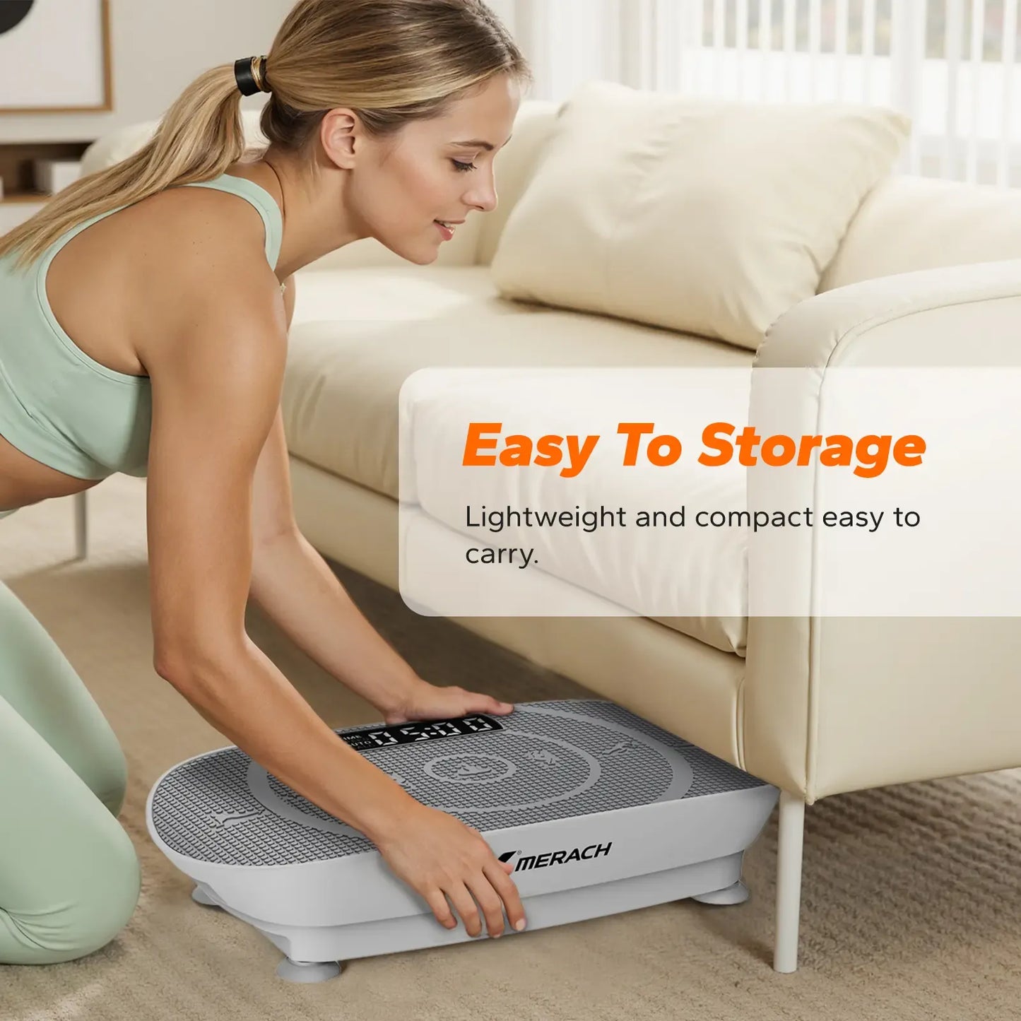 Compact Vibration Plate Exercise Machine with Remote, Adjustable Speeds & 330 lb Capacity