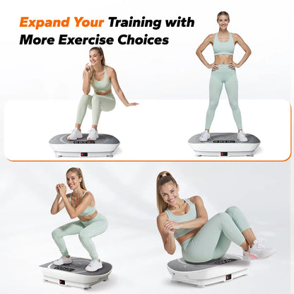 Compact Vibration Plate Exercise Machine with Remote, Adjustable Speeds & 330 lb Capacity