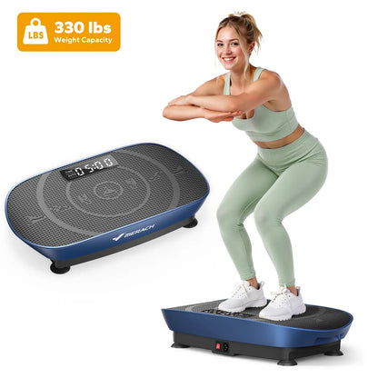 Compact Vibration Plate Exercise Machine with Remote, Adjustable Speeds & 330 lb Capacity